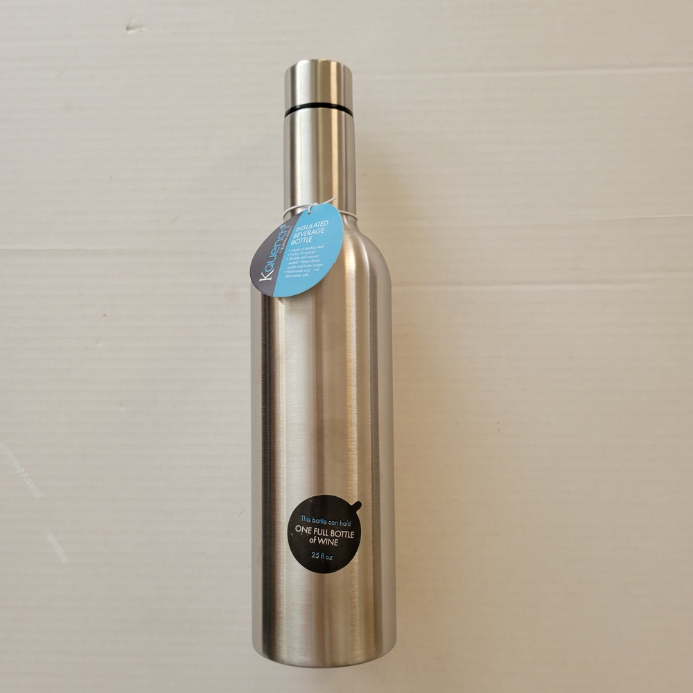 Stainless Steel Insulated Bottle. 24 Fluid Oz. For Wine